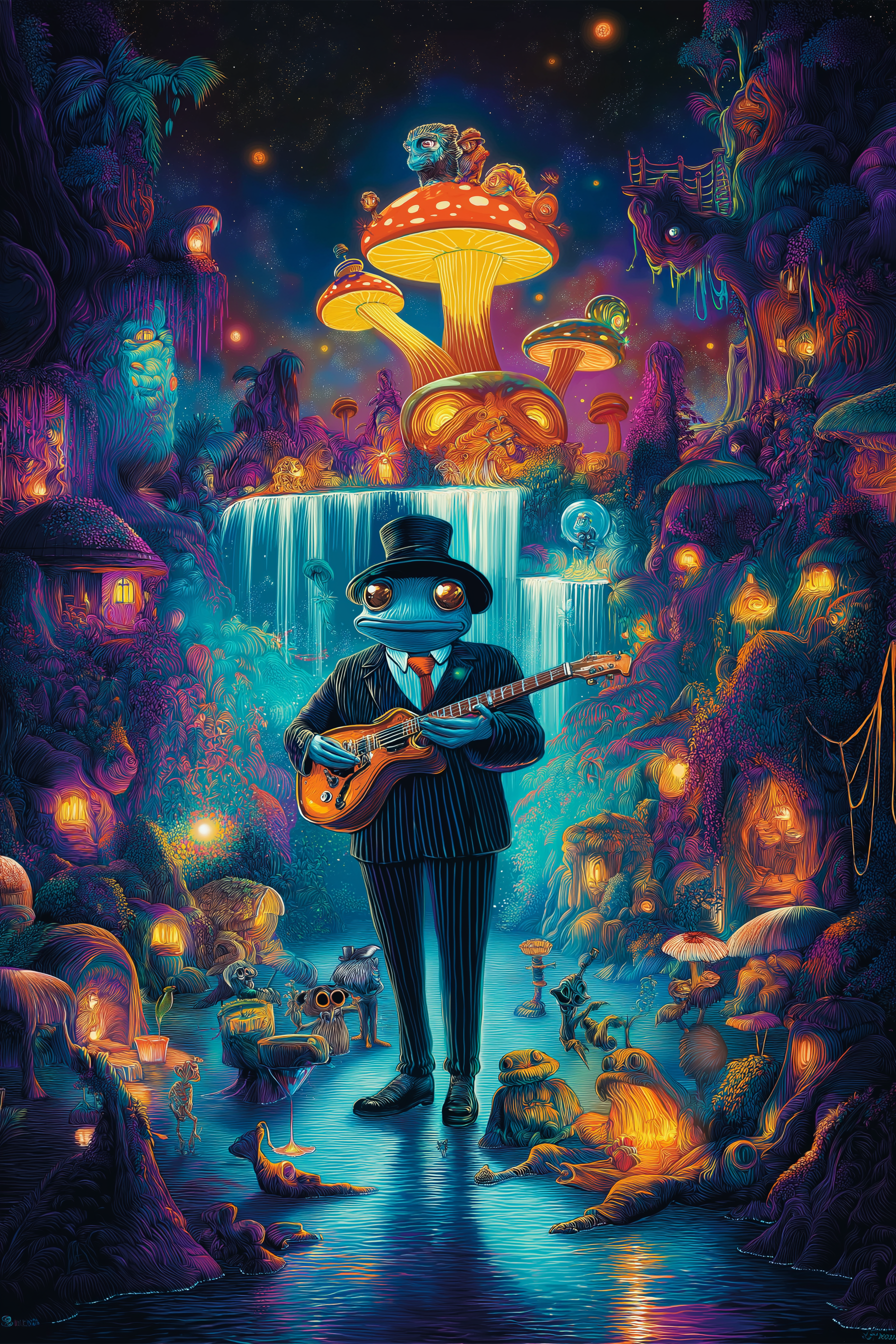 Time Traveler - Psychedelic Art Print by Theopolis Fawkes